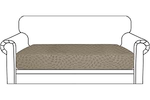 Ystyle Copriseduta Divano Elasticizzato, Copri Cuscini Divano, Coprisedile Per Divano, Universale Copricuscini Per Divani, Copricuscino Copri Seduta Divano(2 Posti, Cachi)