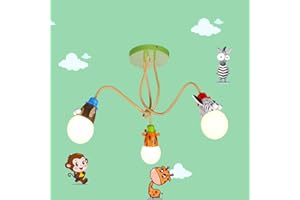YZM Lampadario da soffitto per bambini,Plafoniera per bambini a tema animale,Perfetto per la cameretta dei bambini/la stanza dei giochi/scuola/asilo (3 lights)