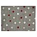Lorena Canals Topos Tricolour Washable Rug (Grey/Red)
