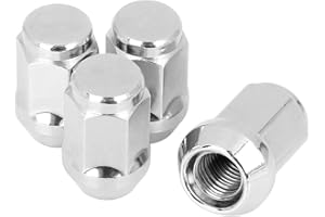 X AUTOHAUX 4 Uds M12x1.5 Cromado Abultada Bellota Rueda Orejeta Tuercas Antirrobo Cono Asiento para Coche