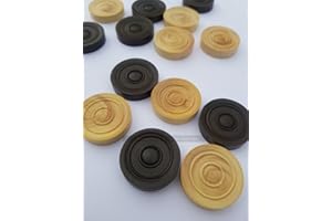 Dal Negro Set of 24 Boxwood Draughts (28mm)