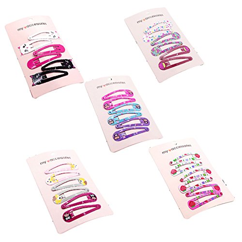 Frcolor 5pcs non Snap clip di capelli mollette di metallo Clip Slip per ragazze