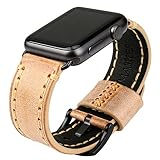MAIKES Für Apple Watch Armband 44mm 42mm 38mm 40mm, Uhrenarmband Ersatzarmband für iWatch Series 4/3/2/1 (Band for Apple Watch 38mm, Orange+Black Buckle)