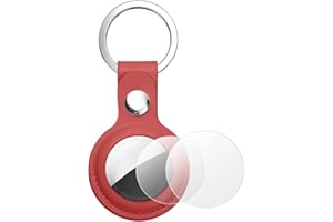 AXFEE Skórzane etui ochronne AirTag, PU Airtag na klucze, etui do Apple AirTag zapobiegające upadkowi i zadrapaniom Przenośna wyszukiwarka kluczy do kluczy, dzieci, zwierząt domowych (Airtag nie jest