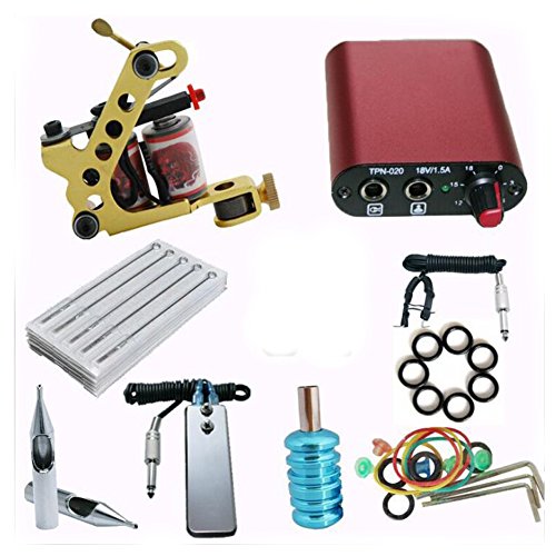Tattoo Machine Starter Kit 1 Mini Fuente De Alimentación Profesional Tattoo Con Pedal Y Clips De Cuerda