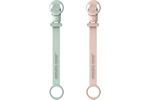 Matchstick Monkey Clip per succhietti doppi - verde menta e rosa polveroso