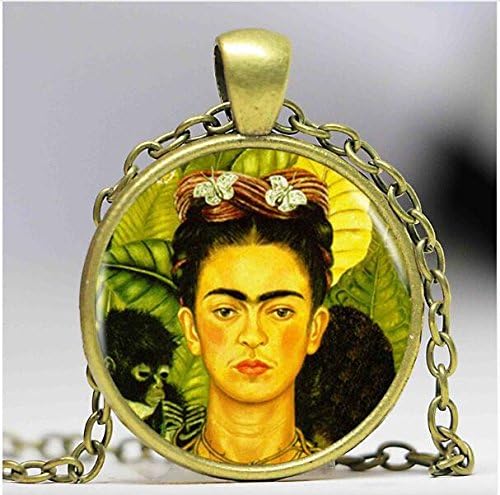 Frida Kahlo Pendant Necklace - Frida Kahlo Jewelry, Feminist Icon Necklace, Frida Necklace, Mexican Artist Pendant, Frida Kahlo Jewellery