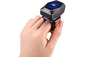 Eyoyo Scanner Bluetooth 1D Lettore di Codici a Barre Anello Lettura Codici per Windows, Mac OS, Android, Smartphone, PC