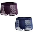 MOKIRIA Men's Antimicrobial Brief Trunk, Stay Fresh, Non-Itch, No Chafing, Sweat Proof, Nett Fabric Underwear(Multicolor)