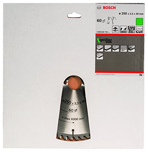 Bosch Zubehör 2608640729 Kreissägeblatt Optiline Wood 250 x 30 x 3,2 mm, 60 - 2