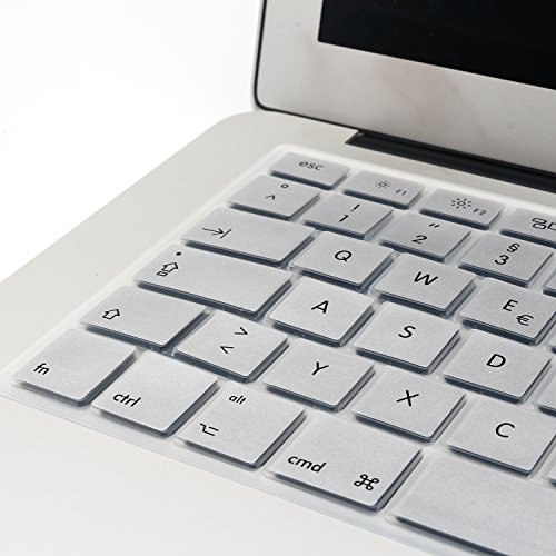 iProtect Tastaturschutz QWERTZ aus rutschfestem Silikon für Apple Macbook 12 Zoll in Silber - 2