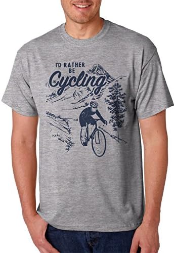 I'd Rather Be Cycling Mens T-Shirt - Graphic Print Bike Tee