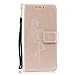 Produktbild Huawei Honor 7 Hülle, Huawei Honor 7 Schutzhülle, Huawei Honor 7 cover Alfort Flamingos Lederhülle Design Dual Use Flip Hülle Cover Schale Book Type PU Leder + PC Hülle Innere Magnetverschluss Flip Case Wallet Case für Huawei Honor 7 Smartphone Ledercase Tasche Taschen Schalen Handytasche mit Standfunktion und Kartenfächer ( Golden )