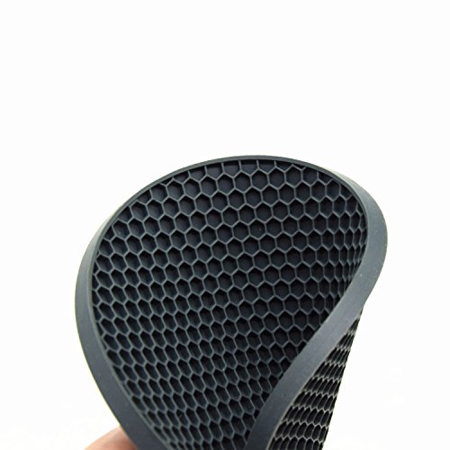 Silikon-Topfuntersetzer in Premium Qualität (4-er Set) / VENDOLO Topflappen dunkel-grau/ hitzebeständig, pflegeleicht, hygienisch, modernes Design - 5