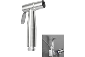 SPEACOUR Edelstahl Sprayer Bidet-Toilettensprüher Edelstahl WC Duschkopf Bidet Handbrause Bidet-Toilettensprühgerät Bidet-Sprühkopf Hand-Bidet-Sprayer zum Reinigen von Autos, Toiletten, Badewannen
