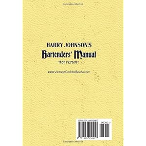 Harry Johnson's Bartenders Manual 1934 Reprint