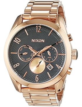 Nixon Damen-Armbanduhr Bullet All Rose Gold / Gunmetal Chronograph Quarz Edelstahl A3662046-00
