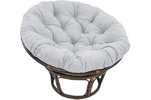 Morbuy Cojines sillas Jardin papasan, Suave y Acogedor Cojín Redondo Impermeable Cojín de Sillón para Interiores Exteriores Sala Cojín de Asiento (70x70CM,Gris Claro)