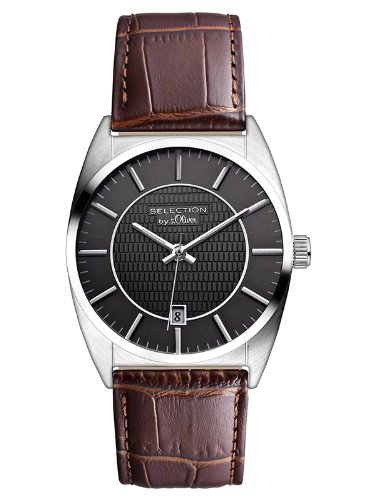 s.Oliver Herren-Armbanduhr XL Analog Quarz Leder SO-2652-LQ s.Oliver Herren-Armbanduhr XL Analog Quarz Leder SO-2652-LQ