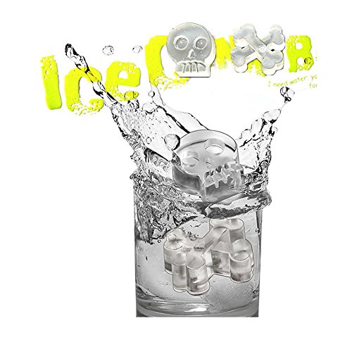 RotSale® Schwarz Cool Eiswürfelform Silikon mit Totenkopf Sommer Party – Eiswürfel Silikonform Geschenkidee - 4