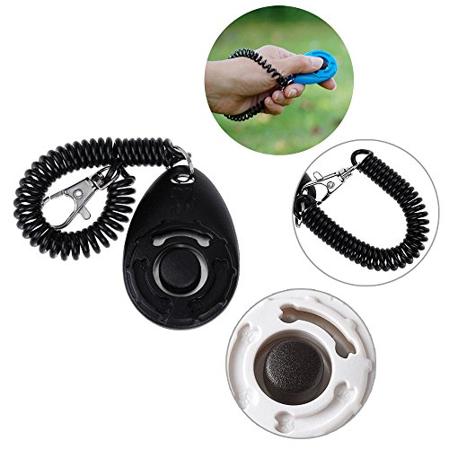 Joyoldelf-4pcs-Pet-Trainer-Clicker-Dog-Training-Aid-and-Lead-Tool-with-Wrist-Strap-for-Recall-and-Obedience-Training