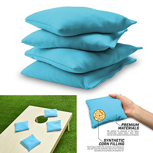 Forfar Sac en nylon jeu Cornhole De plein air Ensemble de 5 officiel Cornhole Sacs Bean cornhole Sac en tissu ACA Regualtion Jeu 12cmX12cm