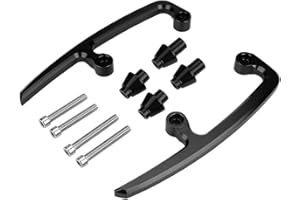 ‎KIMISS KIMISS Motorrad Haltegriffe Sitzschienengriff, CNC Aluminium Motorrad Hinterer Haltegriff Sitzschiene für Z650 17-18(Schwarz)