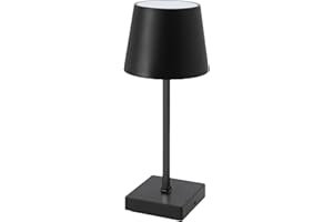 MIJOMA kabellose LED-Tischlampe LED Akku-Tischleuchte mit Touch-Schalter, dimmbar kabellos tragbar, Leselampe Nachttischlampe für Wohnzimmer, Schlafzimmer, Schreibtisch, Lesen (Schwarz)