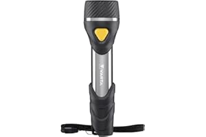 VARTA Taschenlampe mit 9 LEDs inkl. 2x AA Batterien, Day Light Multi LED F20 Leuchte, Taschenleuchte mit Anhänger, Lampe idea