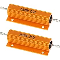 PATIKIL 50W 1 Ohm Alluminio Involucro Resistore, 2pz Alluminio