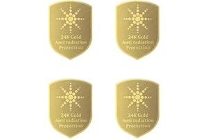 Hsthe Sea 4PCS EMF Anti Radiation Protection Sticker Shields, 24K Gold Cell Phone Laptop Tablet Radiation Blocker Shield
