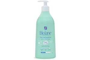 Biolane - Eau nettoyante bébé sans rinçage BIO - ECOCERT - Apaise et protège la peau de bébé - 500 ml - Fabriqué en France