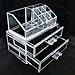 New Cosmetic Jewellery Rack Makeup Organizer Box Case Clear 2 Storage Drawers
