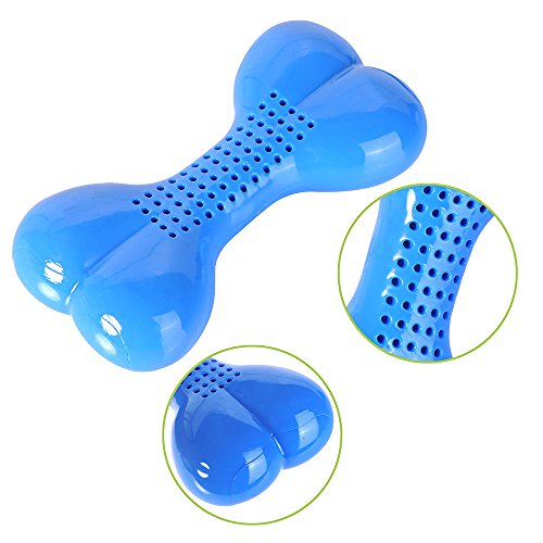 SlowTon-Pet-Dog-Chew-Toy-Arctic-Cooling-Freeze-Fetch-Food-Teething-Chew-Puzzle-Training-Dumbbell-and-Teeth-Cleaning-Treat-Tooth-Gums-Massage-Grinding-Rubber-Chew-Toy-Bone-for-Pet-Dogs-Pals