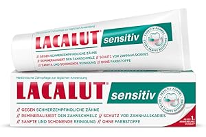 ‎LACALUT LACALUT Sensitiv Zahncreme I Für eine sanfte Zahnpflege I Reduziert die Schmerzempfindlichkeit I Schützt Zähne & Zahnfleisch I 1x 75ml
