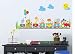 cute animals circus train wall stickers nursery wall art decorative mural baby bedroom children playroom wall decal removable PEEL & STICK