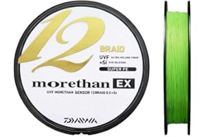 DAIWA Morethan 12 Braid EX+SI, Vert Citron, Fil de Pêche, Ligne Tressée Ronde
