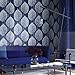 Price comparison product image HY- Tv Background Wall, Modern 3D, Three-Dimensional Black And White Leaves, Nordic Wallpaper, Living Room Sofa, Club Tv,Blue 1001