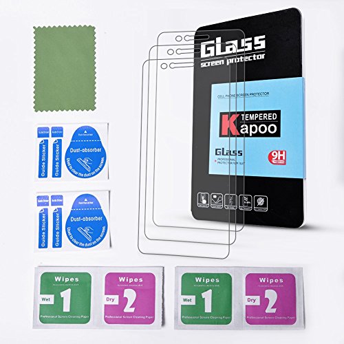  3 unidades  Protector de Pantalla Huawei P10 Lite  Owade Protector Cristal Templado Resistentes a los Golpes y Rayado  sin Burbujas para Huawei P10 Lite NO para P10 - Transparente