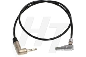 HANGTON CONNECT Timecode Synchronisationskabel, 3,5 mm, TRS 00B, 4-polig, für Tentacle Zaxcom QRX100 auf Red Epic Scarlet Camera DSMC2 Expander (abgewinkelt, 4-polig)