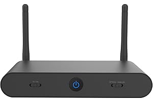 eppfun Bluetooth Transmisor Receptor para TV, 32bit/384kHz DAC Adaptador Bluetooth Audio con 3.5mm RCA/Optical Digital
