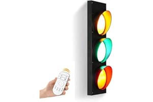 VOMI Industrie Rétro Appliques Murales LED Rouge Vert Jaune Feu de Circulation Lampe Murale Avec télécommande Le Bar Café Club Chambre D'enfant La Décoration Eclairage Lampe