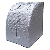 sitzsauna mini sauna Aufbau mit Steckrahmen und Stoffüberzug