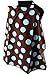Palm and Pond Breastfeeding Cover - Brown with Baby Blue Spots