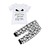Kolylong Infant Toddler Baby Boys Cartoon letter Print T-shirt Tops+Pants Outfits Clothes