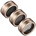 Produktbild Neewer Mehrteiliges 3-teiliges Filter-Set für DJI Mavic Pro enthält ND4 / PL, ND8 / PL ND16 / PL Filter, hergestellt aus Ultra hochauflösendem Glas und Aluminium Gewinde Rahmen (Gold)