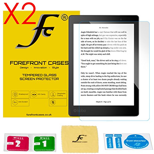 Forefront Cases® [HD KLARHEIT] Gehärtetes Glas Bildschirm Schutz Protektor Folie für Der neue Kobo Aura One (Veröffentlicht Septeber 2016) [ULTRA DÜNN nur 0.3mm] - 2ER PACK