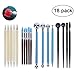 Produktbild Keramik Werkzeug Set Fimo Modellierwerkzeug Ton 18 Stück Polymer Clay Tools Skulptur Sculpting Zubehör, 4 Ball Tool, 4 Modellierwerkzeug Kunststoff, 5 Dotting Tool, 5 Modellierwerkzeug Silikon
