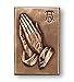 Produktbild Bronzeplatte - Betende Hände 14 x 9 cm