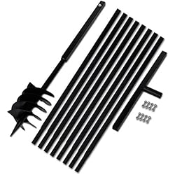 mewmewcat Foret Tarière Bêche et Tarière Manuelle 180mm avec Rallonge 9m